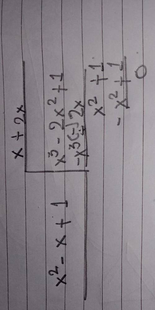 Long division, x^3-2x^2+1 divided x^2-x+1