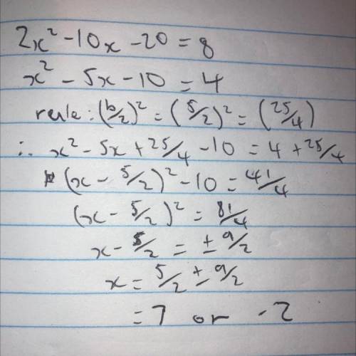 Completing the Square

Guided Practice
Solve the equation by completing the square. If necessary, ro