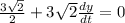 \frac{3\sqrt{2} }{2}+3\sqrt{2} \frac{dy}{dt}=0