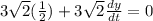 3\sqrt{2}(\frac{1}{2})+3\sqrt{2}\frac{dy}{dt}=0