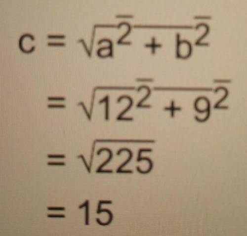 ABC ∆ where Angle A =90° , AB = 12 m, AC = 9 m . Find BC ?

( Show all your workings )best answer wi