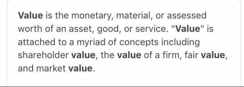 What is the best definition of value