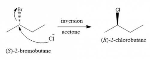Chloride ion is a strong nucleophile and bromide is a good leaving group. The major product of treat