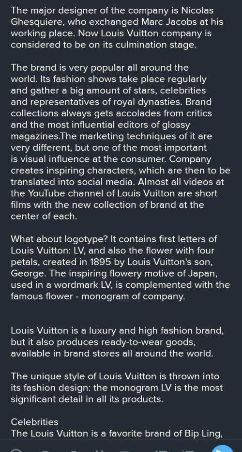 Hello can u help me plz

i need a essay for louis vuitton
plz help asap
essay with 150-200 words