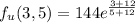 f_u(3,5)=144e^{\frac{3+12}{5+12}}