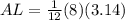 AL=\frac{1}{12}(8)(3.14)