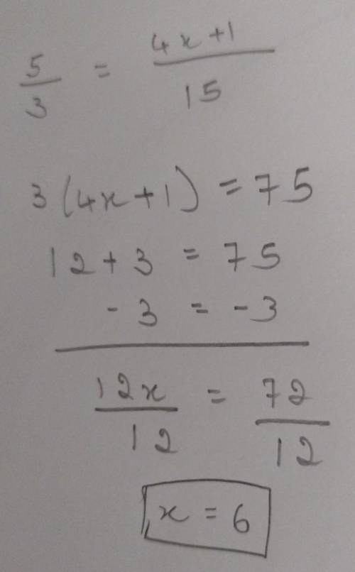 Given the figure below, what is the value of x?