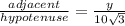 \frac{adjacent}{hypotenuse}=\frac{y}{10\sqrt{3} }
