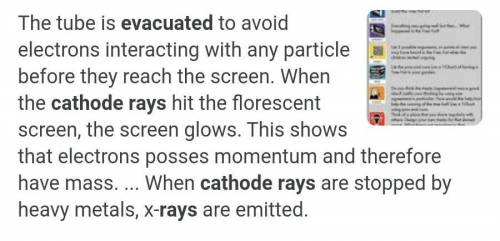 Why is the cathode ray oscilloscope evacuated?