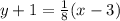 y+1=\frac{1}{8}(x-3)
