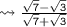 \tt \huge \leadsto \frac{ \sqrt{7} -  \sqrt{3}  }{ \sqrt{7}  +  \sqrt{3} }