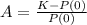 A = \frac{K - P(0)}{P(0)}
