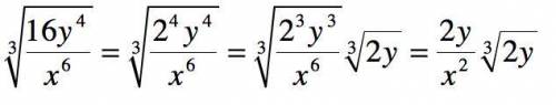 What is cube root 16y^4/x^6
in simplest form?