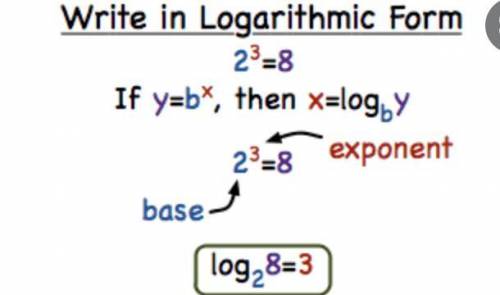 What is this equation rewritten in logarithmic form?

9X = 3
A. log 3 = x
B. log, 3 = 9
C. log3 9 =