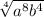 \sqrt[4]{a^8b^4}