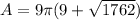 A=9\pi (9+\sqrt{1762} )