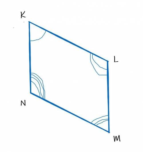Draw a rough sketch of a quadrilateral KLMN. State, (a) two pairs of opposite sides, (b) two pairs o