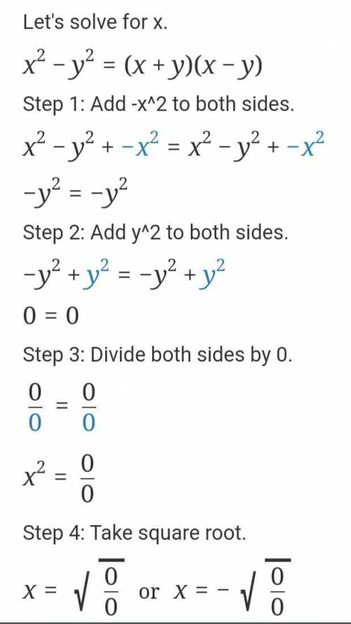 Show that x^2-y^2= (x+y)(x-y) with venn diagram ​