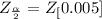 Z_{\frac{\alpha}{2}}=Z_[0.005]
