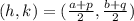 (h,k)=(\frac{a+p}{2} ,\frac{b+q}{2})