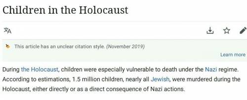 How many children were killed in the Holocaust?