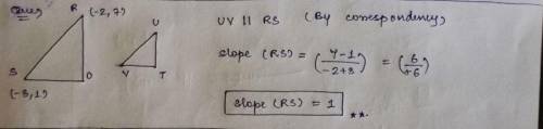 BRAINLEIST 25 POINTS

Triangle QRS is similar to triangle TUV. Write the equation, in slope-intercep