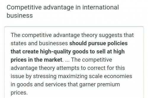 What are the competitive advantages of international businesses