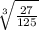 \sqrt[3]{\frac{27}{125} }