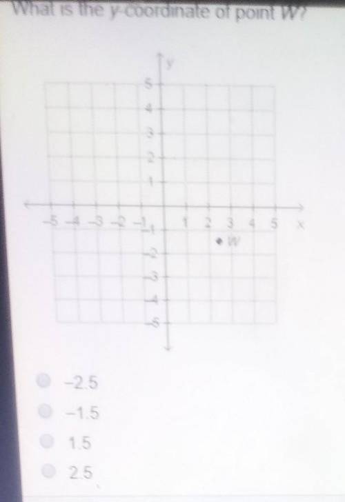 What is the y- coordinate of point W