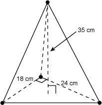 HELP QUICK PLEASE What is the volume of this pyramid? 7560 cm³ 5040 cm³ 2520 cm³ 1728 cm³