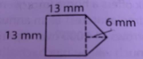 The dimensions of the figures are given in millimeters. What is the area of the two-dimensional figu