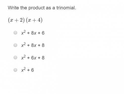 Please help with these 5 questions about trinomials. Thank you so much! :)