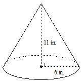 What is the volume of the cone to the nearest whole unit