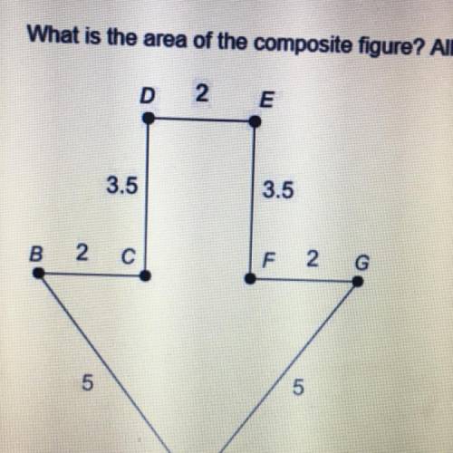 What is the area of the composite figure? All units are inches.  A) 17 in2 B) 12 in2 C) 22 in2 D) 19