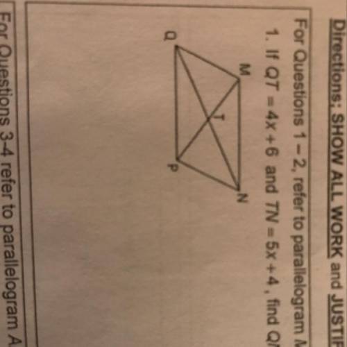 Find QN. Please show all the work on how you got your answer