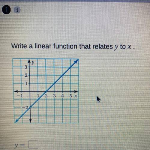 Writing a linear function that relates y to x