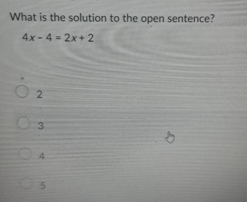 What is the solution to the open sentence?