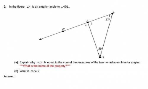PLS HELP WILL GIVE 100 POINTS AND BRAINLIEST 2. In the figure, 4 is an exterior angle to . (a) E