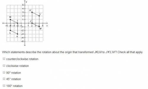 (will give brainliest) Parallelogram JKLM and the image of JKLM are graphed on the coordinate grid b