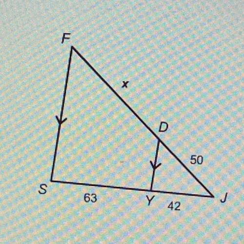 What is the value of x? Enter your answer in the box. ___ units