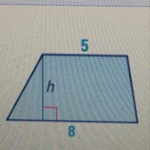 What is the height of the trapezoid if the area was 26 units