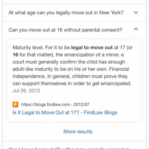 Can you move out when your 16 in the state of New York without parent consent?