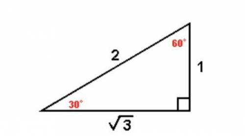 Based on the given triangle, the cosine of the 30 degree angle is: P.S.  It is not 1/3 (third option
