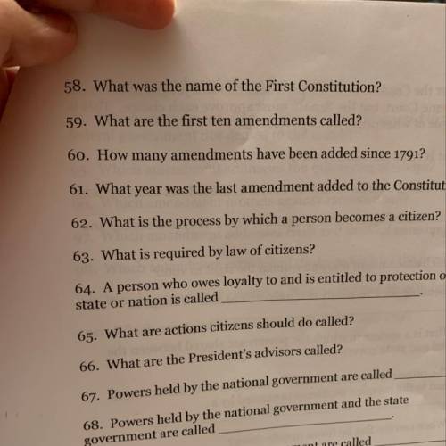 What was the first name of the constitution