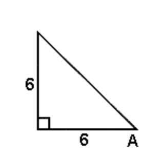 Find the measure of angle A. A. 30 B. 45 C. 60