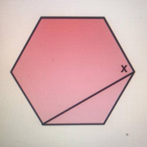 Find the value of x in this regular hexagon A. 90 B. 80 C. 70