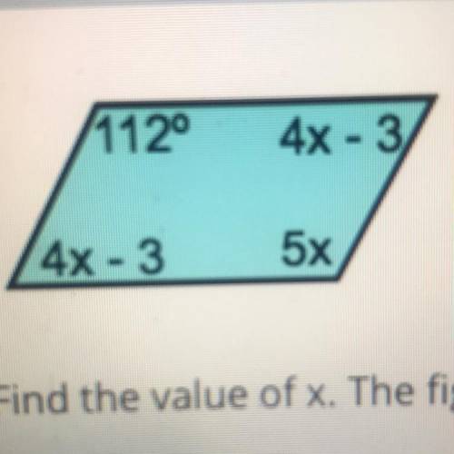 Find the value of x A. 19.5 B. 15 C. 22.2