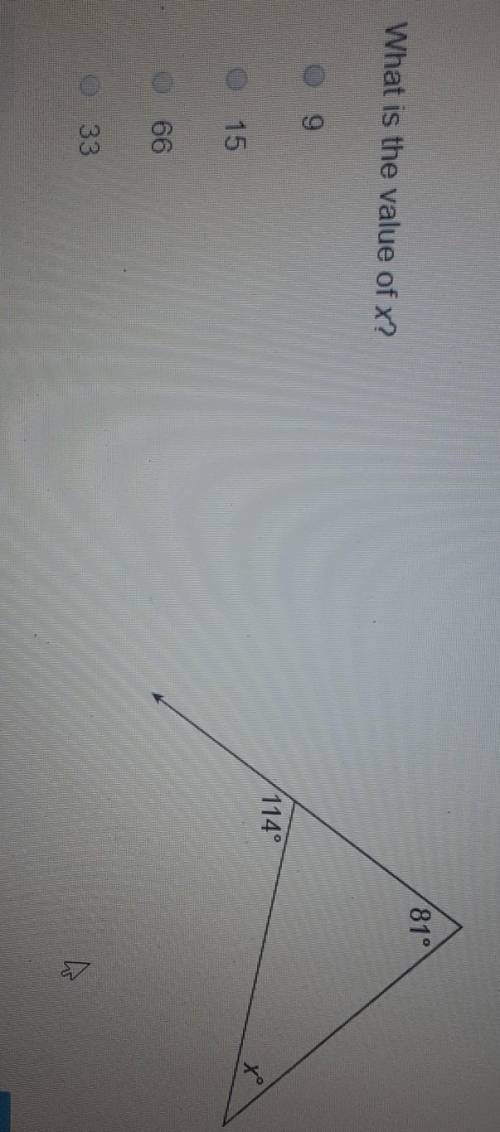 Need help ASAP (what is the value of x )