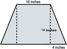 On a boat, a cabin's window is in the shape of an isosceles trapezoid, as shown below. What is the a