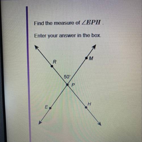 Find the measure of angle EPH Enter your answer in the box.